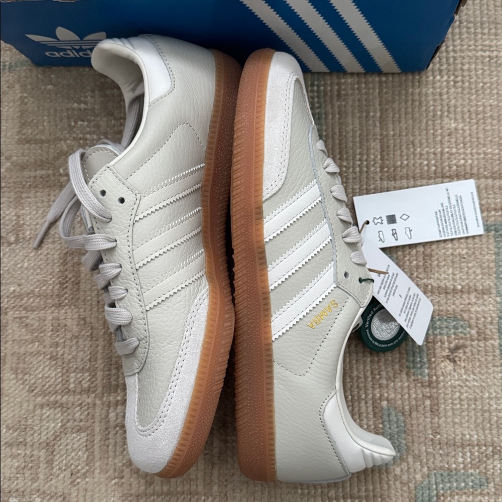 Adidas Womens Gray Sambas - Picture 3 of 7